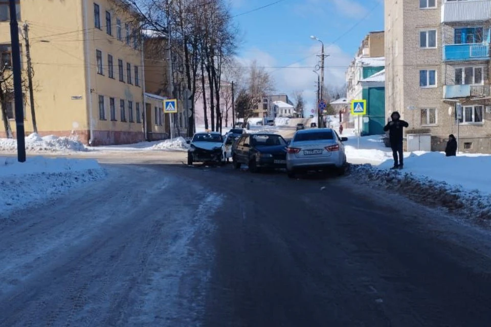 Авария произошла на улице Грацинского. Фото: УГИБДД по Тверской области.
