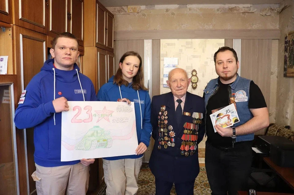 23 февраля Волонтеры Победы по всей стране навестили ветеранов Великой Отечественной войны