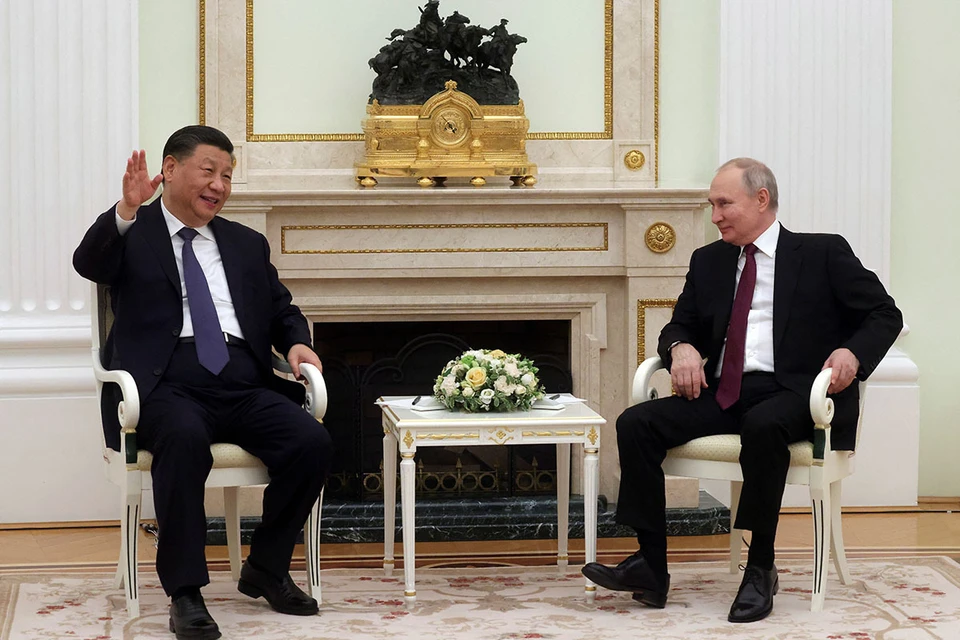 El presidente chino, Xi Jinping, voló a Moscú el lunes para conversar con Vladimir Putin.
