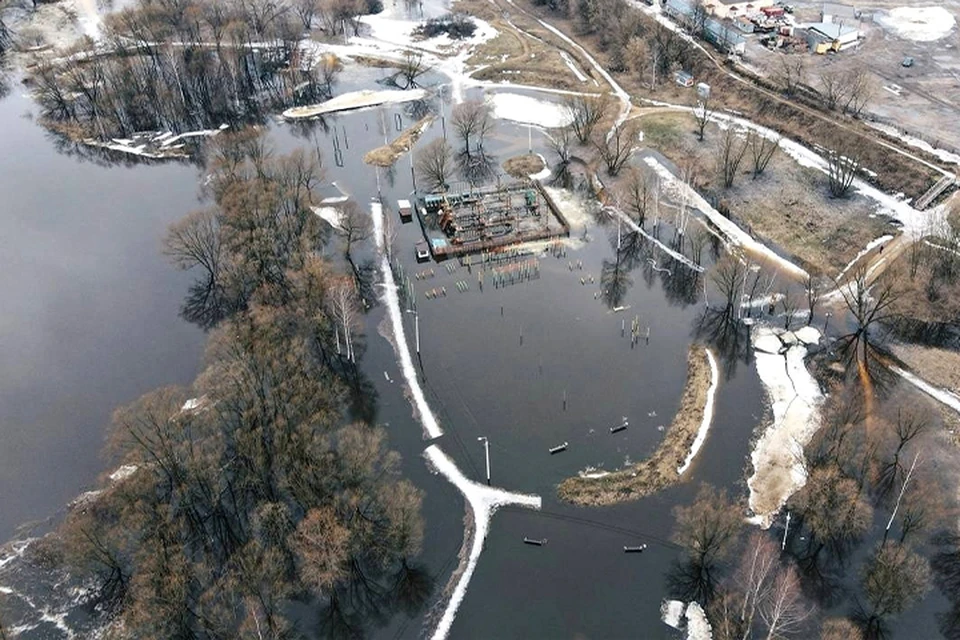 Затопленный парк "Тьмака" в Твери Фото: vk.com/gorsad_tver