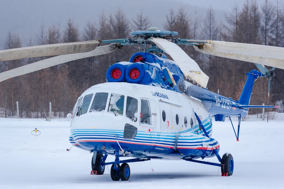 В Красноярском крае в Туру прибыл новый вертолет Ми-8. Фото: krskstate