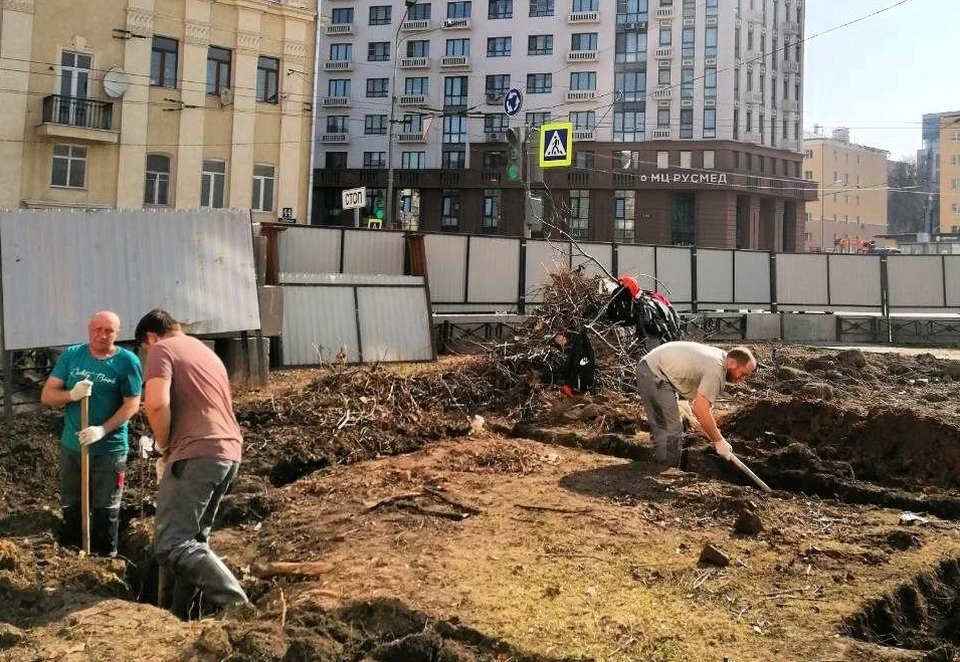 Электроподстанцию для метро начали строить на площади Свободы. Фото: тг-канал "Метро НН"