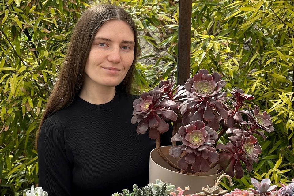 Марина Лебеденко с самым крупным экземпляром из коллекции