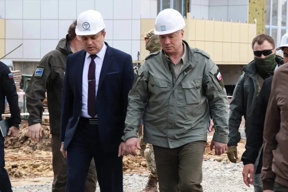 Марат Хуснуллин находится в ЛНР с рабочим визитом. ФОТО: t.me/mkhusnullin