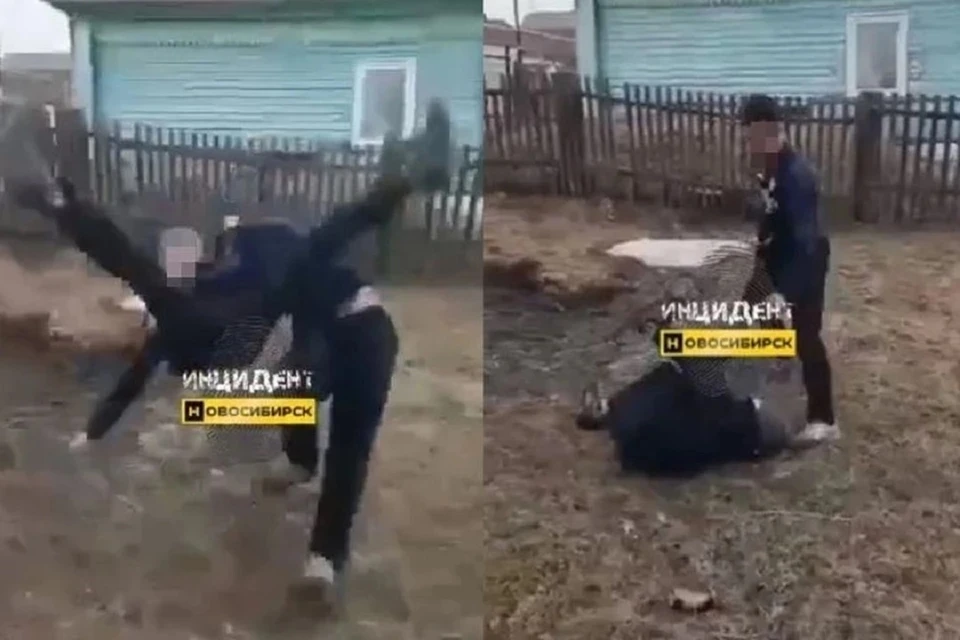 Старшеклассников, избивших 13-летнего мальчика под Новосибирском, вызвали в полицию. Фото: скриншот из видео "Инцидент Новосибирск".