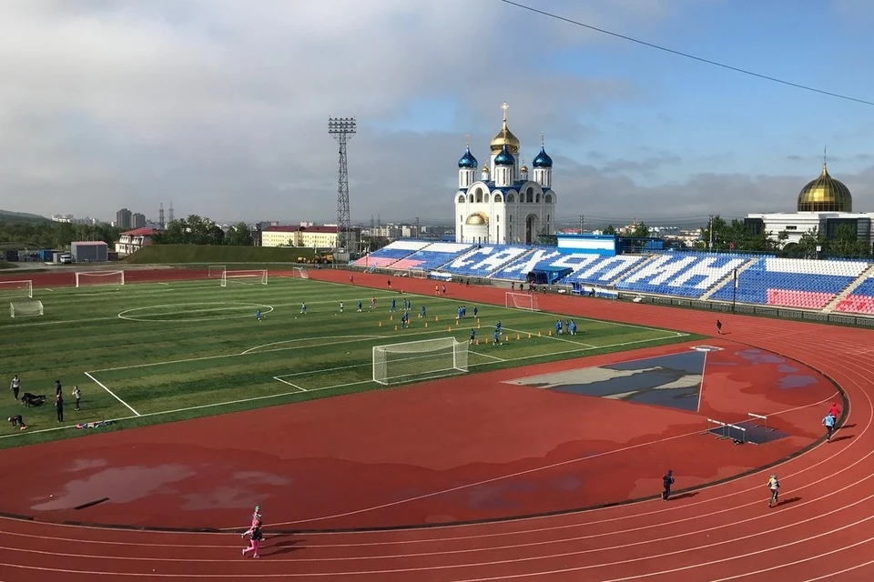 Стадион «Спартак» в Южно-Сахалинске. Фото: министерство спорта в Сахалинской области