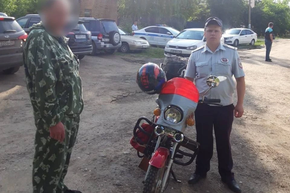 В Шацке поймали пьяного водителя мотоцикла. Фото: https://t.me/gibdd062