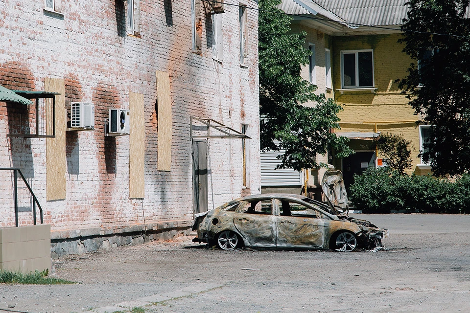 Последствия обстрела артиллерией ВСУ города Шебекино.