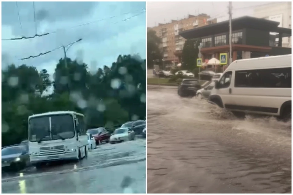 Самара 10 июня. Ливень. Дождь ливень. Дорога дождь. Самарские улицы.