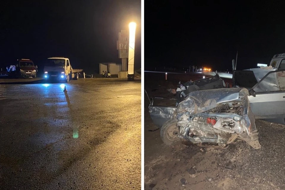 В аварии, в которой погибли два главы поселения, пострадали еще два человека. Фото: СУ СК по Республике Калмыкия/МВД по РК