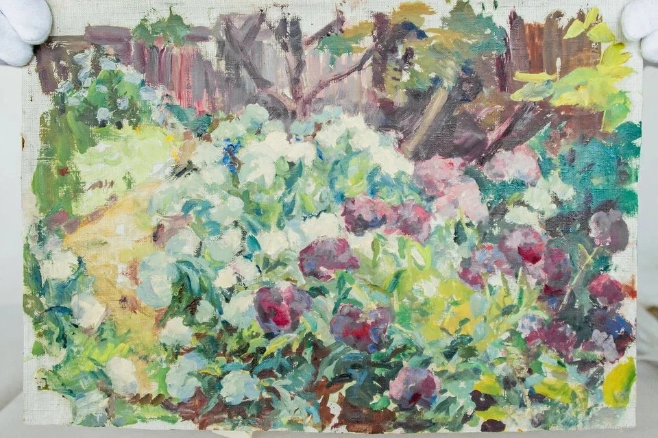 Мария Ломакина. Флоксы в саду. Вторая половина 50-х.