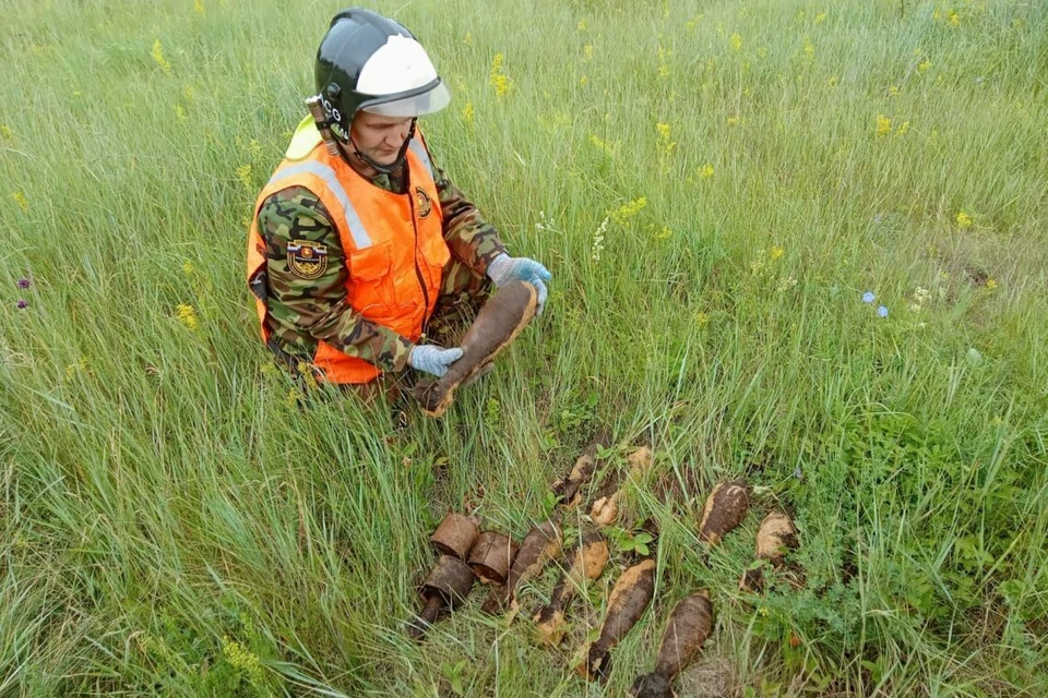 Под Липецком взорвали мины и гранаты времен Великой Отечественной войны