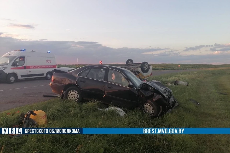 В Барановичском районе в ДТП погиб водитель такси. Фото: ГАИ УВД Брестского облисполкома.