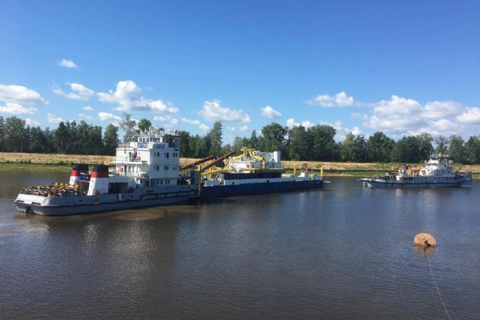 Судно спущено на воду в г. Городец Нижегородской области. Фото: телеграм-канал Виктора Томенко