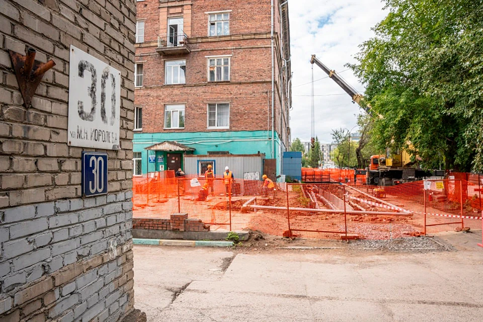 Ремонт внутриквартального трубопровода на улице Королева. Фото: Пресс-служба СГК