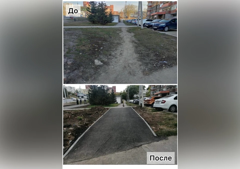 По словам мэра, ведутся также работы по строительству новых тротуаров, где их никогда не было. Фото: мэрия Уфы