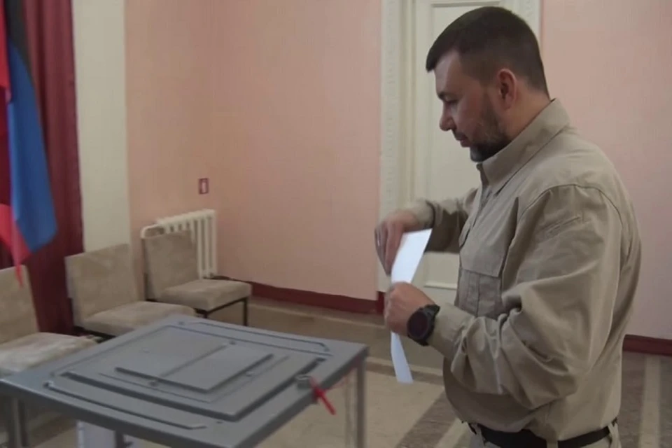 Денис Пушилин проголосовал на местных выборах в ДНР. Фото: ТТ/Пушилин