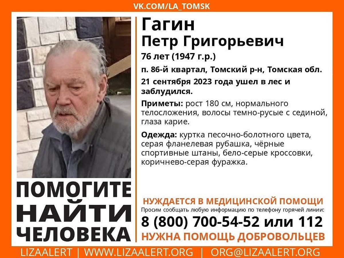 Заблудился в лесу»: в Томске ищут 76-летнего пенсионера - KP.RU