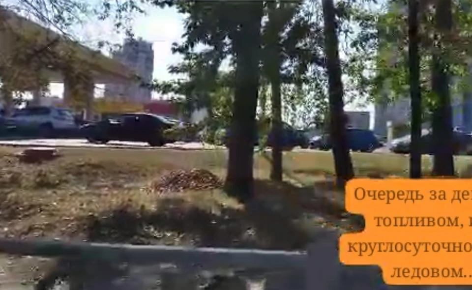 Огромную очередь к автозаправке засняли на улице Зубковой в Рязани.