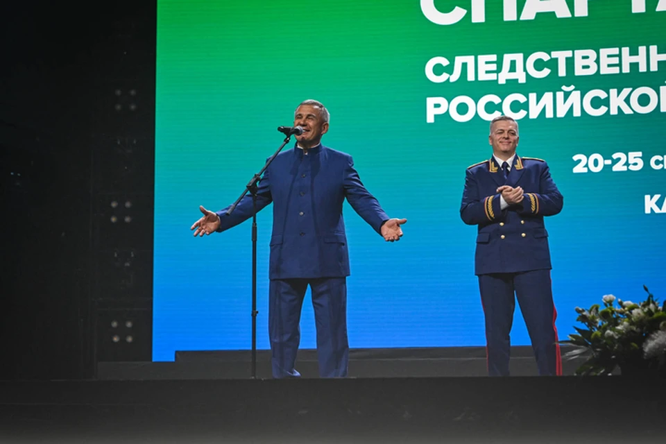 Рустам Минниханов отметил, что для региона большая честь принимать Всероссийскую спартакиаду СКР. Фото: rais.tatarstan.ru