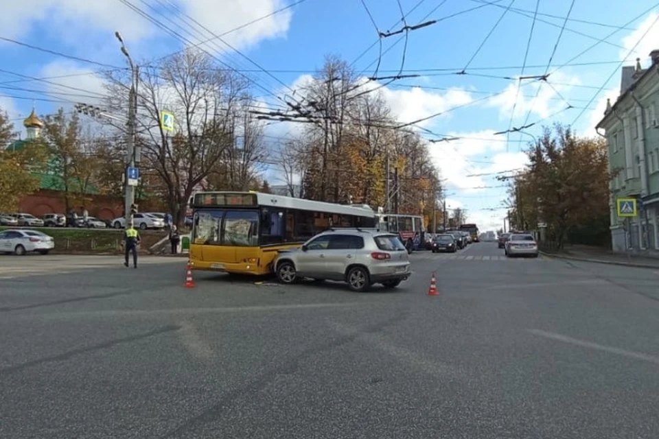 В автобусе находились почти 50 человек. Фото: первый отдел УГИБДД МВД по Удмуртии