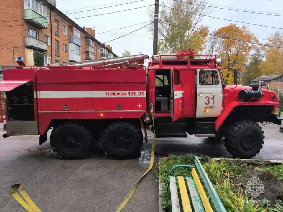 На пожаре в жилом доме в Щекинском районе пострадали мужчина и женщина