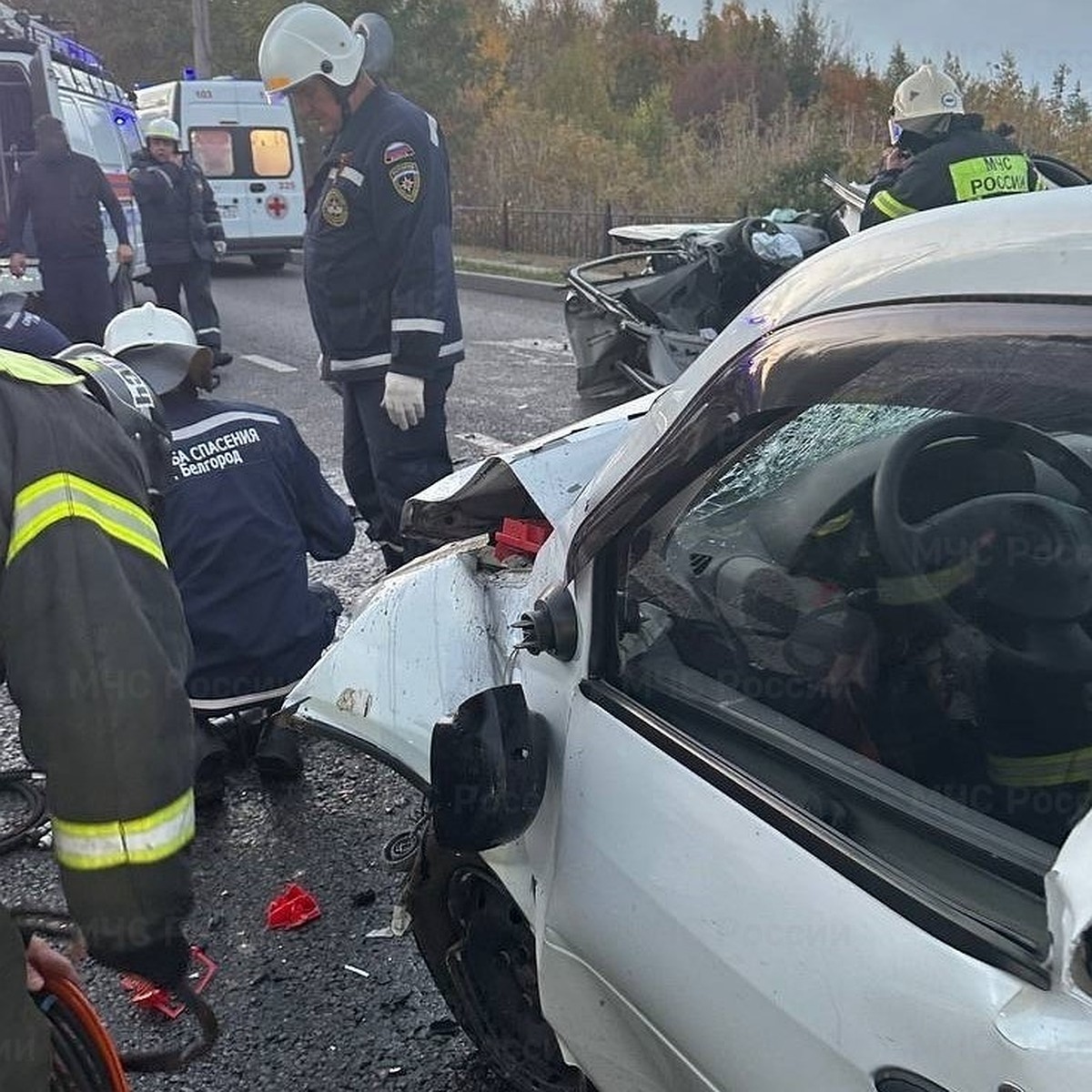 Белгородские спасатели извлекли двух пострадавших в ДТП с помощью ГАСИ -  KP.RU