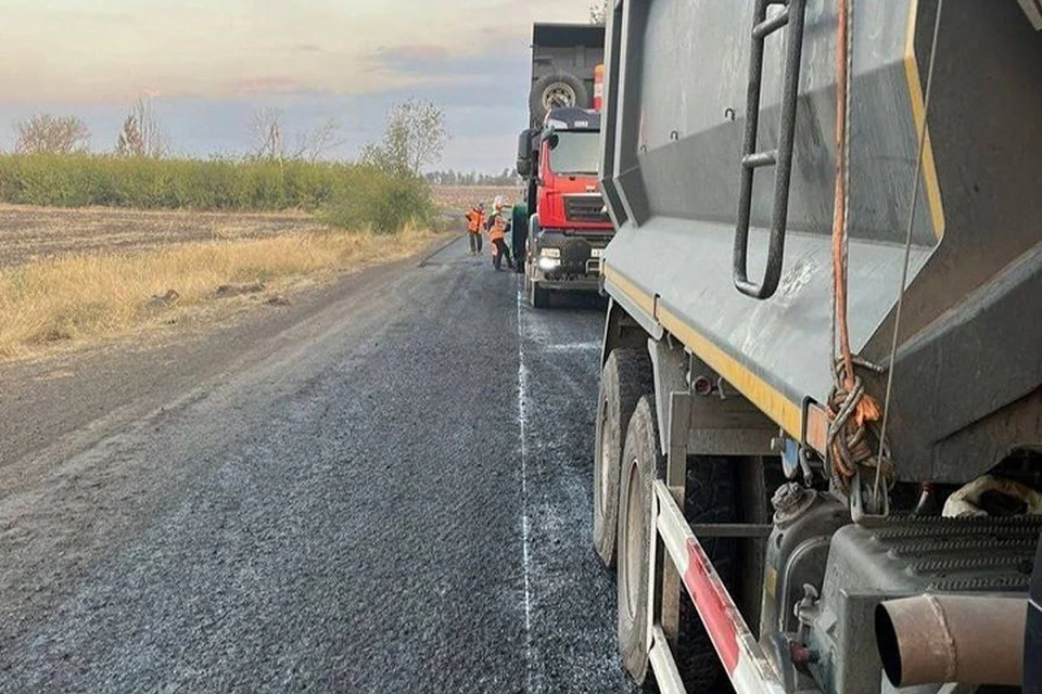 Работы по приведению в нормативное состояние дорог общего пользования Республики в рамках содержания выполнены на 70%. Фото: Минтранс ДНР