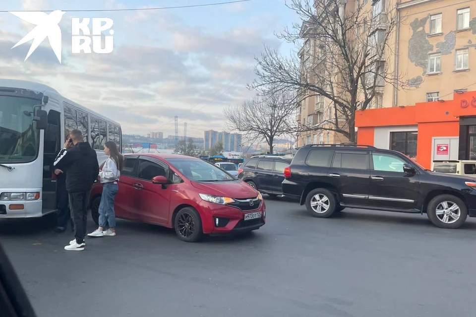 Кадры с места ДТП.