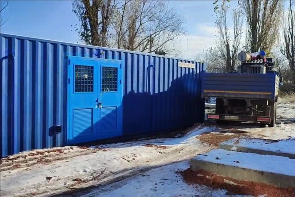 В Первомайске ведется работа по подключению блочно-модульной котельной. Фото - скрин из видео главы Первомайска Сергея Колягина