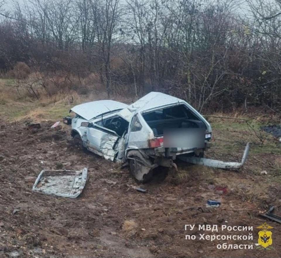 По факту аварии проводится проверка ФОТО: ГУ МВД России по Херсонской области