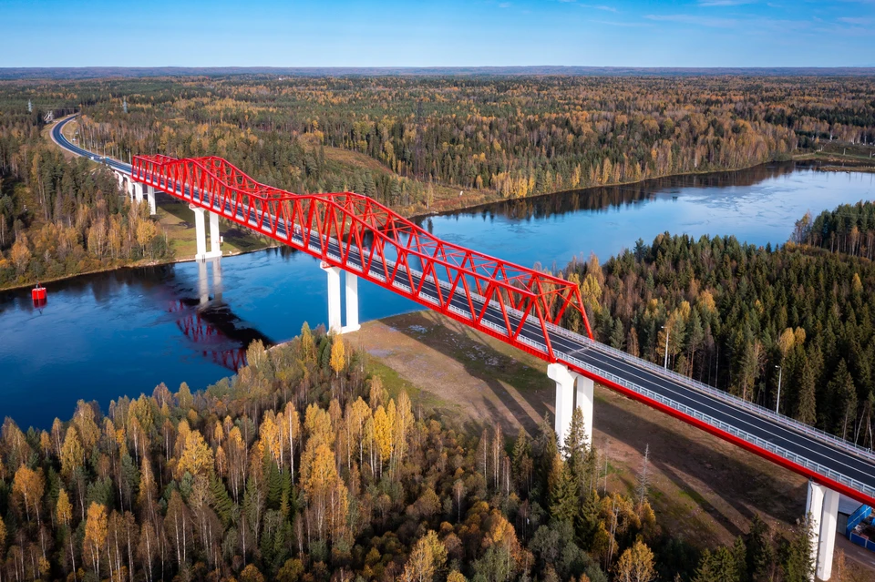 Мост-красавец через Свирь. Фото: пресс-служба администрации Ленинградской области.