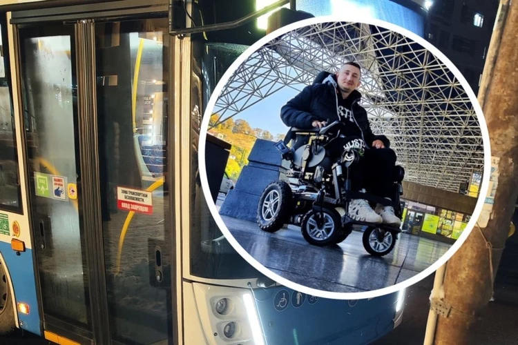 «Он не может, сломается»: в Новосибирске водитель троллейбуса отказался откидывать пандус для инвалида-колясочника