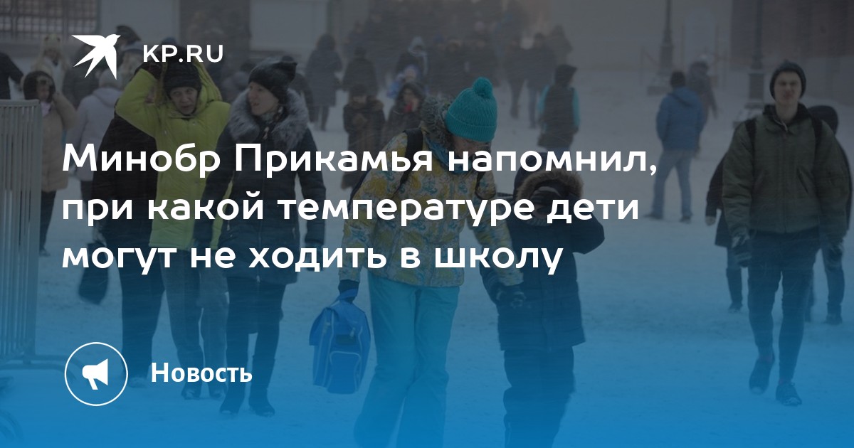 Дети могут не посещать учреждения образования в сильные морозы