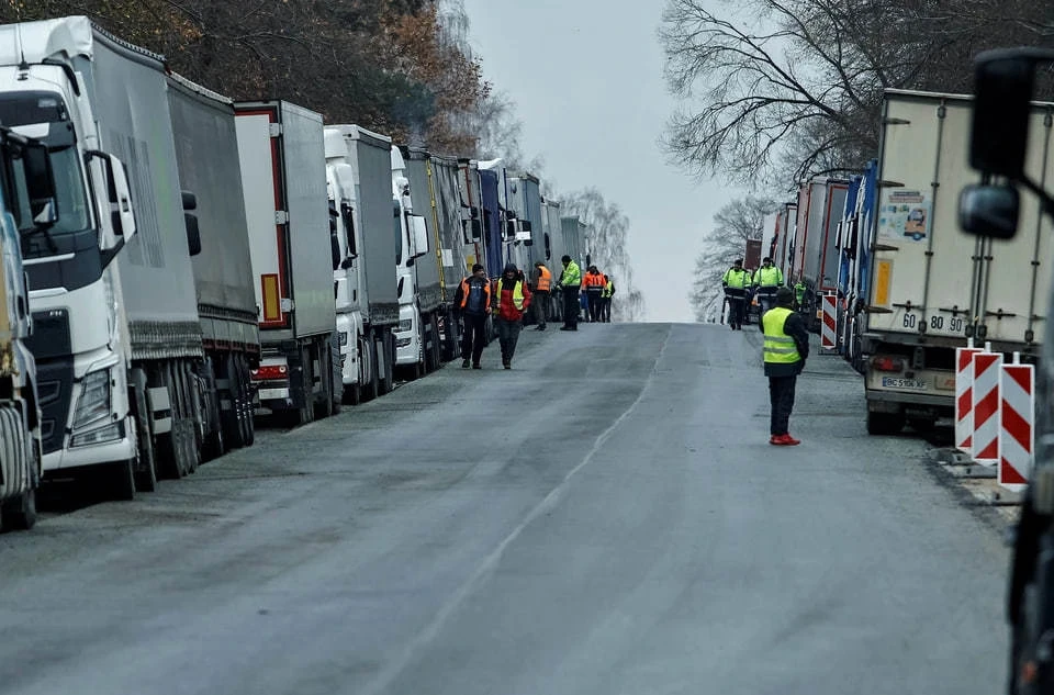 Польские перевозчики на границе с Украиной приготовились ужесточить протест