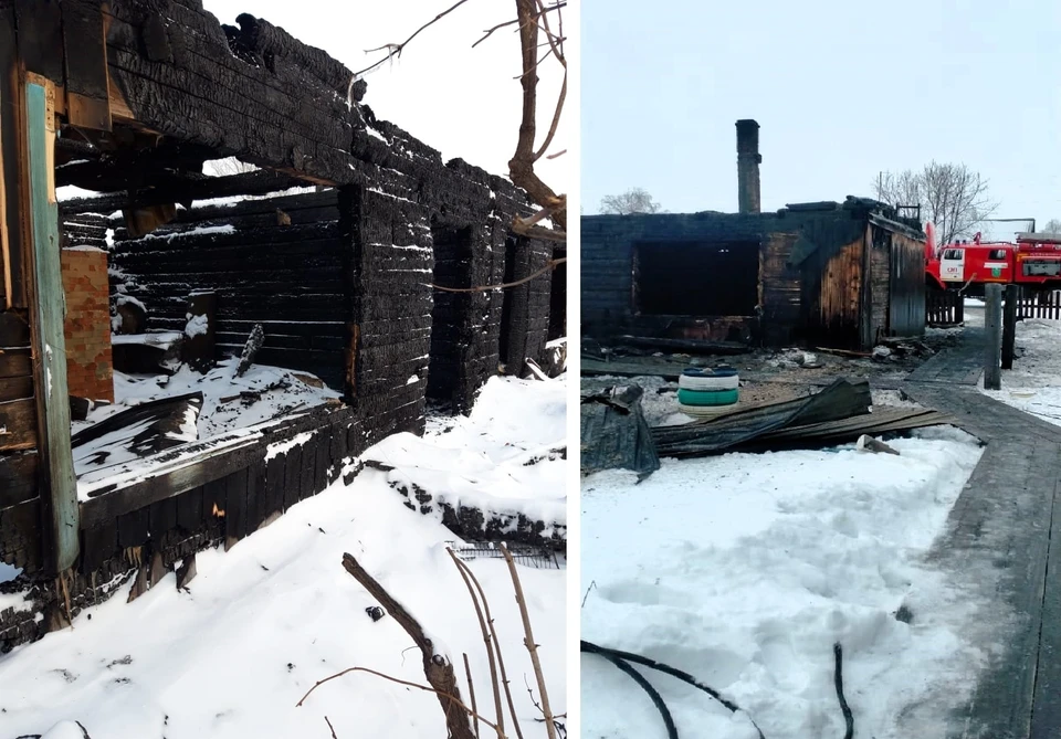 При ночном пожаре более 10 человек пришло на помощь пострадавшим. Фотографии предоставлены собеседниками издания