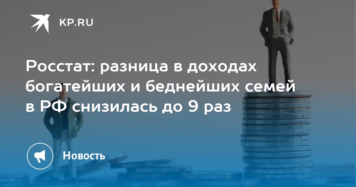Росстат: разница в доходах богатейших и беднейших семей в РФ снизилась ...