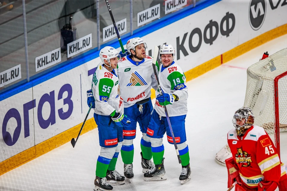 ХК «Салават Юлаев» одержал победу в третьем матче чемпионата КХЛ. Фото: ХК "Салават Юлаев"