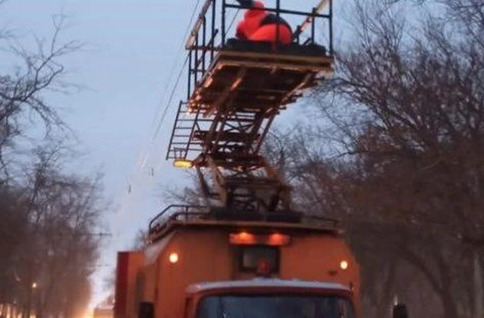 В Ростове троллейбус №17 приостановил работу из-за повреждения контактной сети. Фото: администрация Ростова-на-Дону
