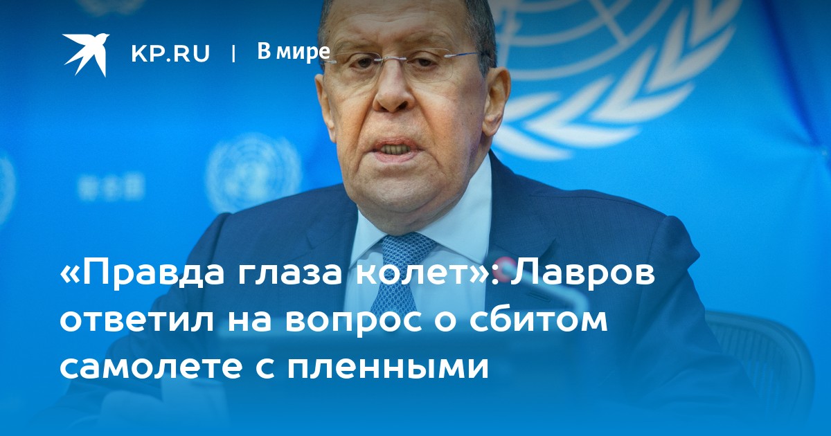 «Правда глаза колет»: Лавров ответил на вопрос о сбитом самолете с ...
