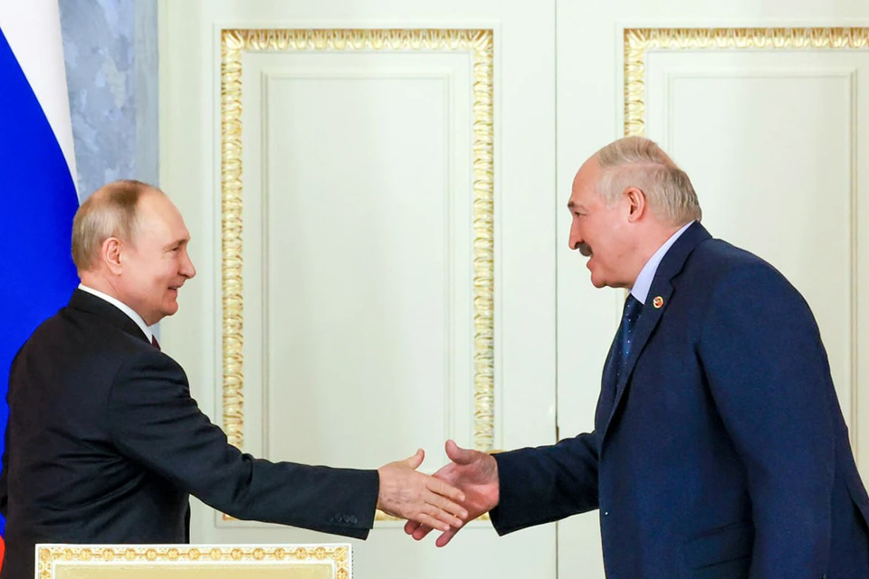 Владимир Путин и Александр Лукашенко провели заседание Высшего госсовета в Петербурге. Фото: t.me/news_kremlin