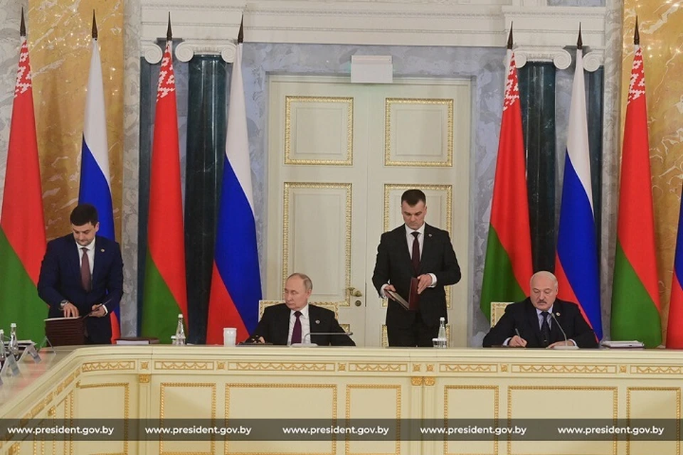 Лукашенко и Путин подписали план развития Союзного государства. Фото: president.gov.by.