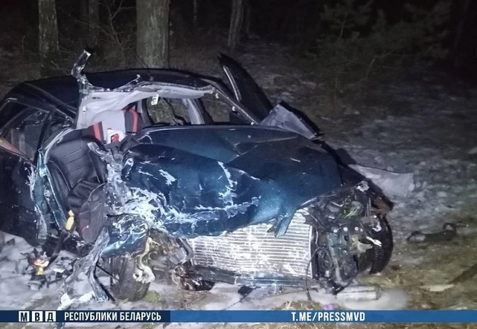 Водитель и пассажир "Ситроена" погибли на месте аварии. Фото: МВД.