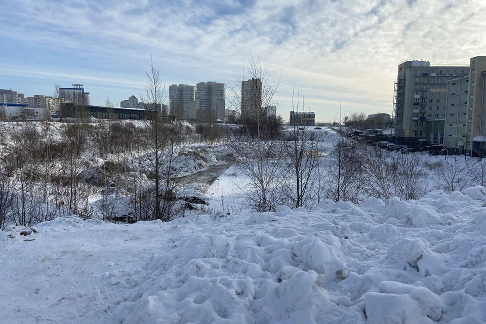 Место будущего парка в Индустриальном районе