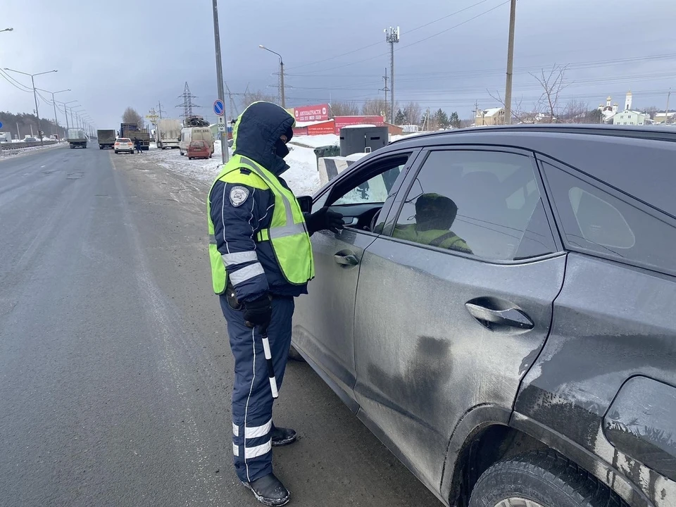 Инспекторы помогли водителю. Фото: ГУ МВД России по региону