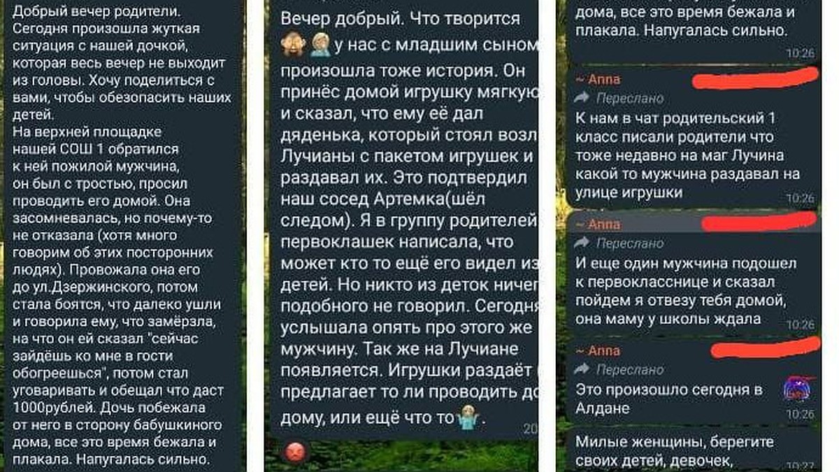 Родителей из Алдана в Якутии встревожили сообщения о мужчине, раздающем  игрушки и зазывающем детей к себе домой - KP.RU