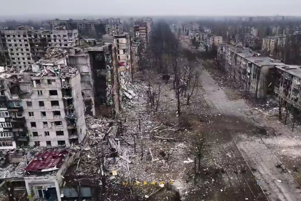 Авдеевка сильно разрушена после многомесячных боев. Фото: Скриншот видео НМ ДНР