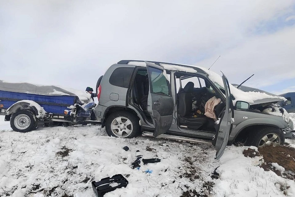 На проезжей части столкнулись Mitsubishi Pajero и Chevrolet Niva. Фото: управление Госавтоинспекции России по Ростовской области