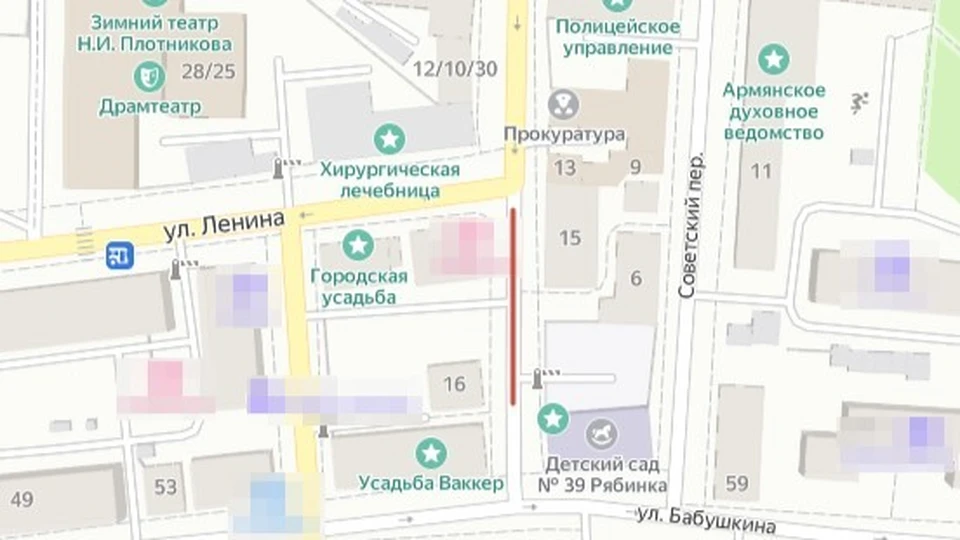 Речь идёт об участке улицы Михаила Аладьина от дома №15 до дома №16