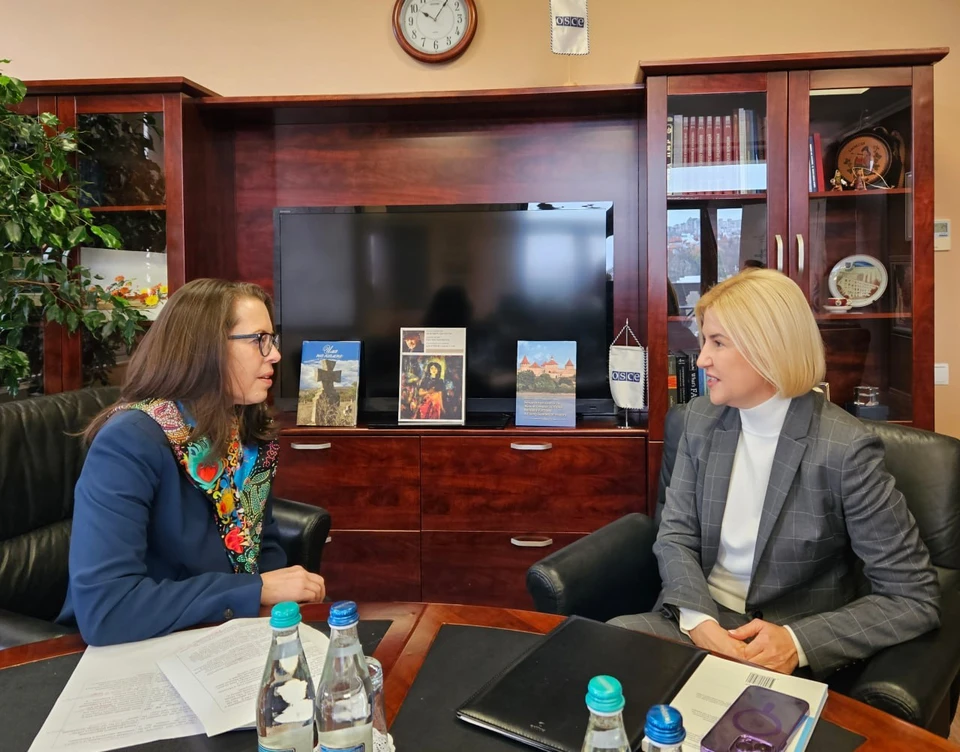 Ирина Влах на встрече с её превосходительством Келли Кайдерлинг, главой Миссии ОБСЕ в Кишинёве.